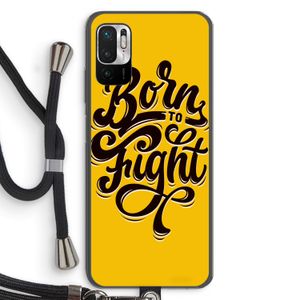 Born to Fight: Xiaomi Redmi Note 10 5G Transparant Hoesje met koord