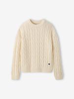 Gedraaide trui voor meisjes JONEN vanille