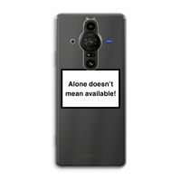 Alone: Sony Xperia Pro-I Transparant Hoesje