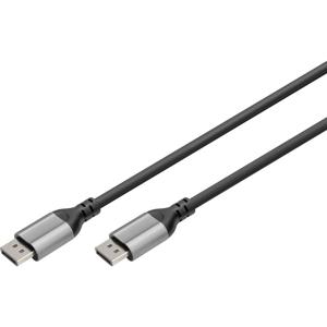 Digitus DB-340105-020-S DisplayPort Adapter [1x DisplayPort stekker - 1x DisplayPort stekker] Zwart Afgeschermd, Rond 2 m