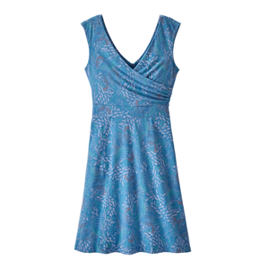 Patagonia W's Porch Song Dress Jurk Dames Swift Feathers Multi: Port Blue XL