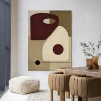 Urban Cotton Wandkleed 'Polished' 110 x 145cm in Frame - black