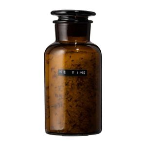 Wellmark Badzout bruin glas Apothekers pot 500ml Lavendel tekst ME TIME 8720254397016