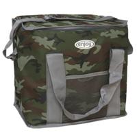 Gerimport Koel/schoudertas - 30 liter - legerlook - 24 x 36 x 34 cm - ge?soleerd/lunchtas