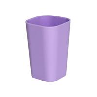 Badkamer drinkbeker/tandenborstelhouder - kunststof - paars - 7 x 11 cm