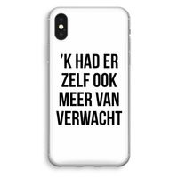 Meer verwacht: iPhone XS Transparant Hoesje