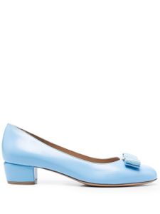 Ferragamo escarpins à petit talon - Bleu