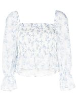 b+ab blouse à fleurs - Blanc