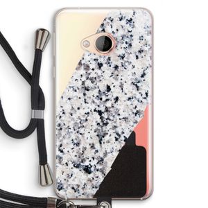 Gespikkelde marmer: HTC U Play Transparant Hoesje met koord
