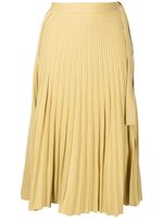 3.1 Phillip Lim jupe mi-longue en laine mélangée à plis - Jaune