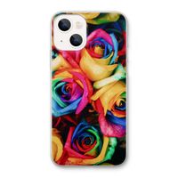 Neon bloemen: iPhone 13 Transparant Hoesje