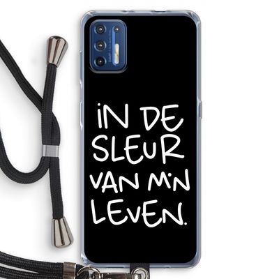 De Sleur: Motorola Moto G9 Plus Transparant Hoesje met koord