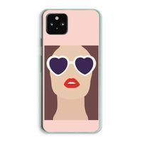 Red lips: Google Pixel 5a 5G Transparant Hoesje