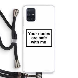 Safe with me: Samsung Galaxy A71 Transparant Hoesje met koord
