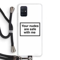 Safe with me: Samsung Galaxy A71 Transparant Hoesje met koord
