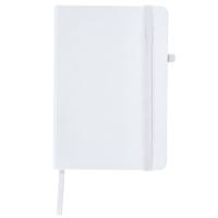 Notitieboekje / opschrijfboekje A5 - wit - 15 x 21 cm - harde kaft