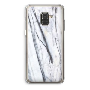 Gestreepte marmer: Samsung Galaxy A8 (2018) Transparant Hoesje