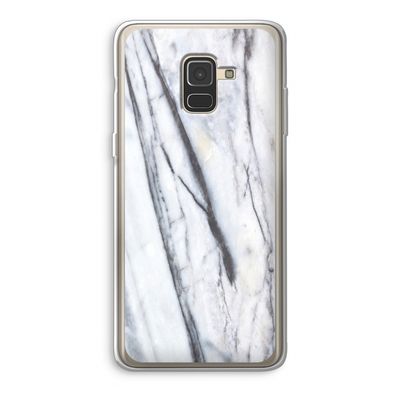 Gestreepte marmer: Samsung Galaxy A8 (2018) Transparant Hoesje