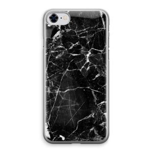 Zwart Marmer 2: iPhone 8 Transparant Hoesje
