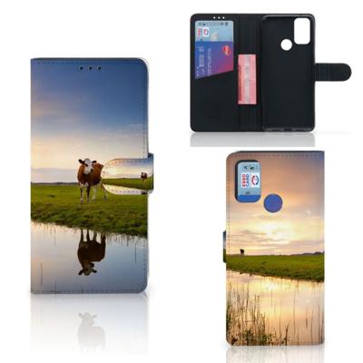 Alcatel 1S (2021) | Telefoonhoesje | Met pasjeshouder | Koe
