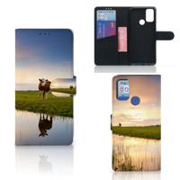 Alcatel 1S (2021) | Telefoonhoesje | Met pasjeshouder | Koe
