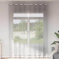 Gordijnen voile met doorvoertules 2 st 140x300 cm lichtgrijs Gordijnen voile met doorvoertules 2 st 140x300 cm lichtgrijs