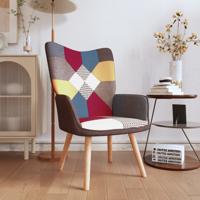 Relaxstoel patchwork stof
