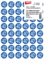 Agipa Kortinglabel -40%, blauw, pak van 192 stuks, verwijderbaar