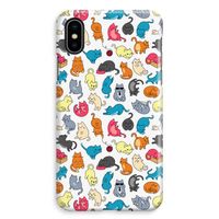 Kleurrijke katten: iPhone XS Max Volledig Geprint Hoesje