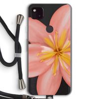 Pink Ellila Flower: Pixel 4a 5G Transparant Hoesje met koord