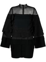 sacai robe courte à design à empiècements - Noir