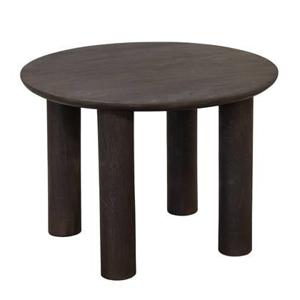 Giga Meubel - Salontafel Rond Donkerbruin 60cm - Mangohout - Misao