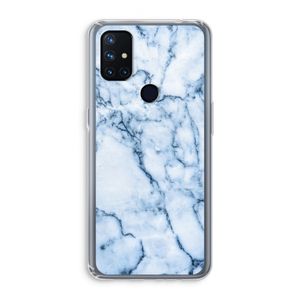 Blauw marmer: OnePlus Nord N10 5G Transparant Hoesje