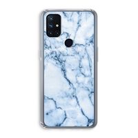 Blauw marmer: OnePlus Nord N10 5G Transparant Hoesje