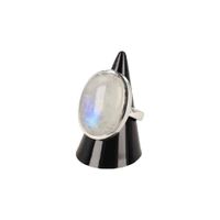 Zilveren Ring Maansteen Regenboog (Model 1) - thumbnail
