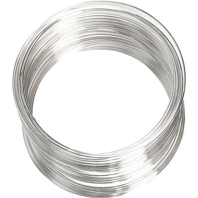 Creativ Company Memory wire, d 6 cm, dikte 0,8 mm, ca. 11,5 m, verzilverd, 1 stuk