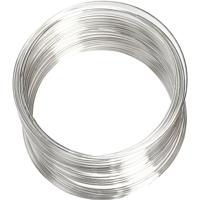 Creativ Company Memory wire, d 6 cm, dikte 0,8 mm, ca. 11,5 m, verzilverd, 1 stuk