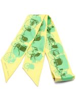 Hermès Pre-Owned foulard en soie à imprimé graphique (années 2000) - Jaune - thumbnail