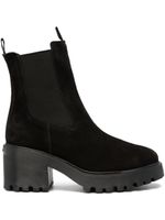 Hogan bottines en cuir à bout rond 70 mm - Noir