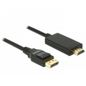 Delock 85316 DisplayPort-kabel DisplayPort / HDMI Aansluitkabel DisplayPort-stekker, HDMI-A-stekker 1 m Zwart Vergulde steekcontacten, Verdraaid, Afgeschermd