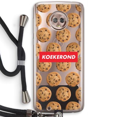 Koekerond: Motorola Moto G6 Transparant Hoesje met koord