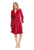 Roze fleece kimono met ruffles -100cm-(52-54) XXL