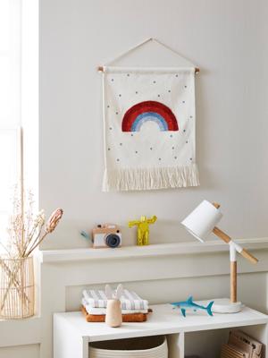 Aanpasbare wandregenboog wit/blauw