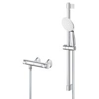 GROHE Grohtherm 500 Doucheset - thermostatische douchekraan - met glijstangset - 60cm - ronde handdouche - 1 straalsoort - chroom 34796001