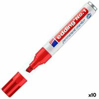 Permanente markeerstift Edding Nº1 Rood (10 Stuks)