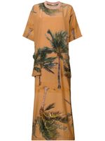 Natasha Zinko robe longue imprimée - Tons neutres