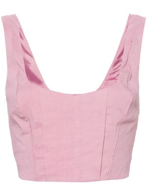 PINKO haut-corset à coupe crop - Rose