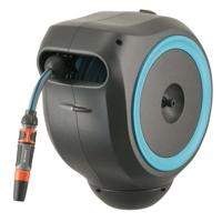 GARDENA Avvolgitubo automatico da parete RollUp S striscia blu 15 m