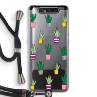 Sanseveria: Samsung Galaxy A80 Transparant Hoesje met koord