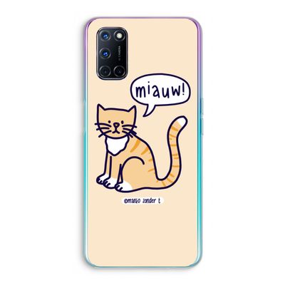 Miauw: Oppo A92 Transparant Hoesje